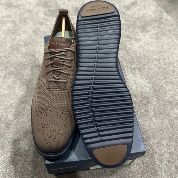 COLE HAAN Men's 2.zerogrand Wingtip Oxford In Ch Lava/blueberry/truffle Size 13